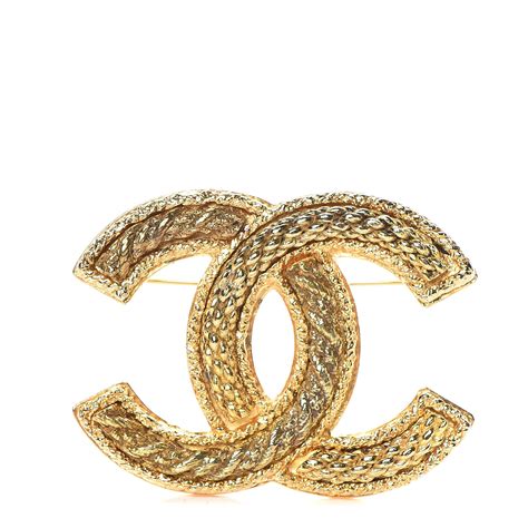 chanel gold xl gold|gold Chanel brooch.